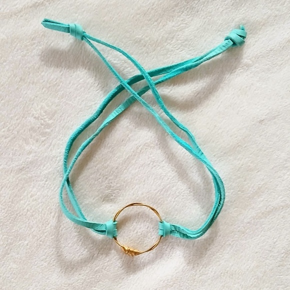 Leather Wrap Guitar String Bracelet - Picture 1 of 3